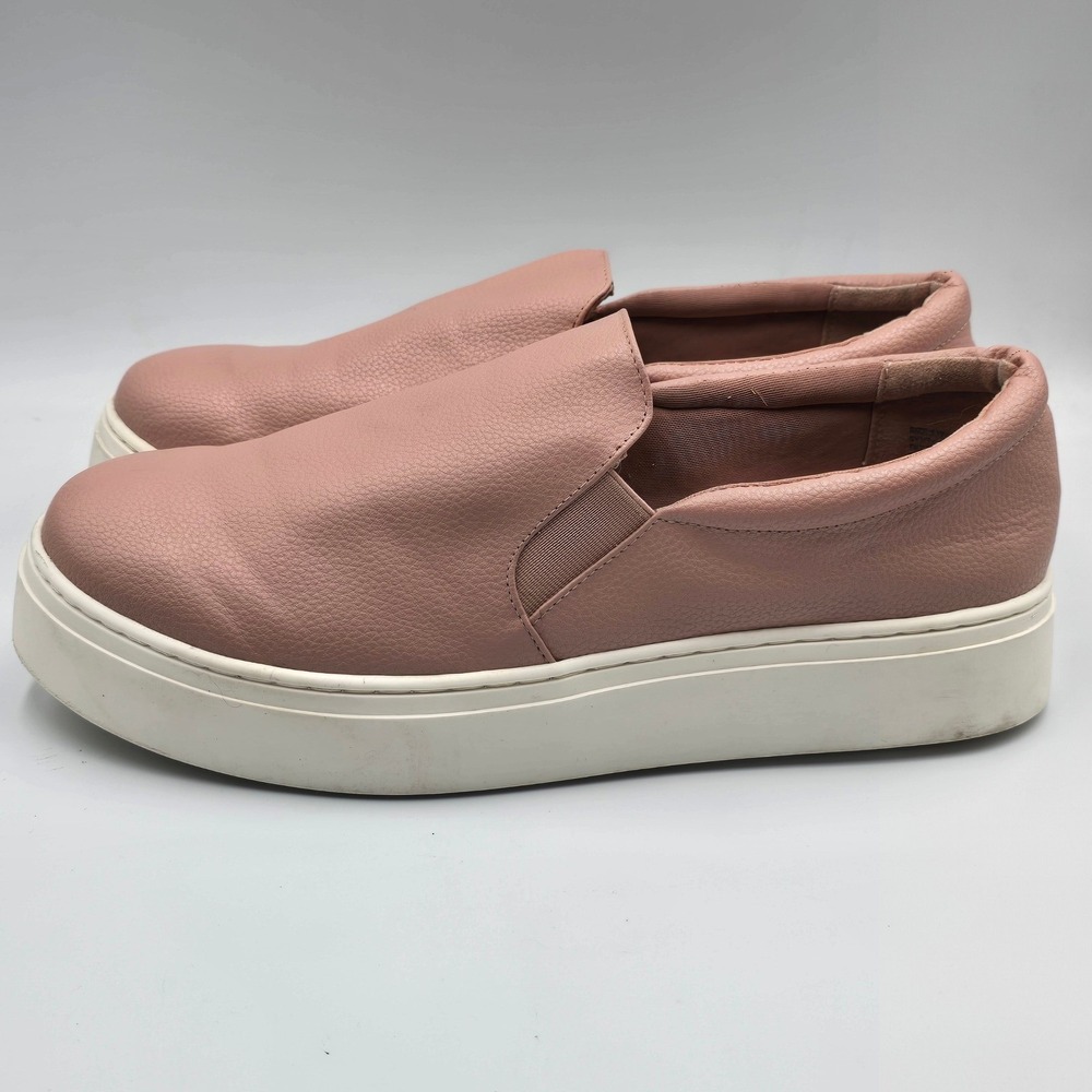 Lane Bryant Women Pink Pebbled Slip On Platform Sneakers Shoes 11W Vegan Leather